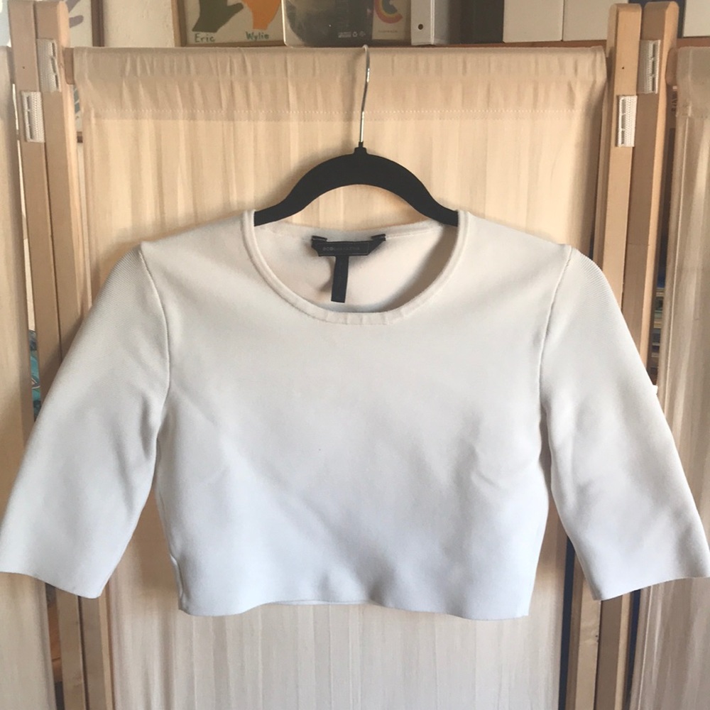 SOLD BCBGMAXAZRIA White Crop Top